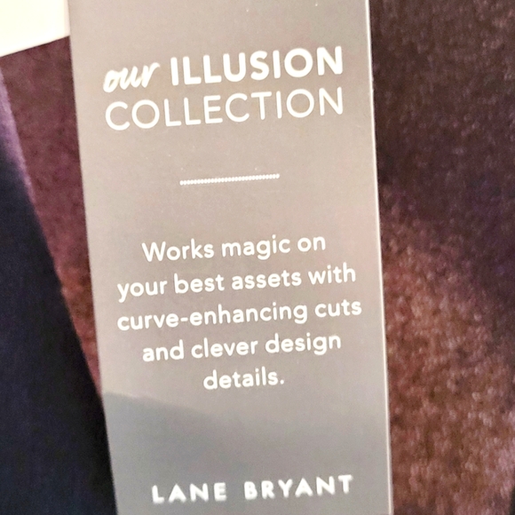 🌺Lane Bryant Peplum Top Drawstring Shoulder Sleeveless Night Sky - Picture 3 of 12